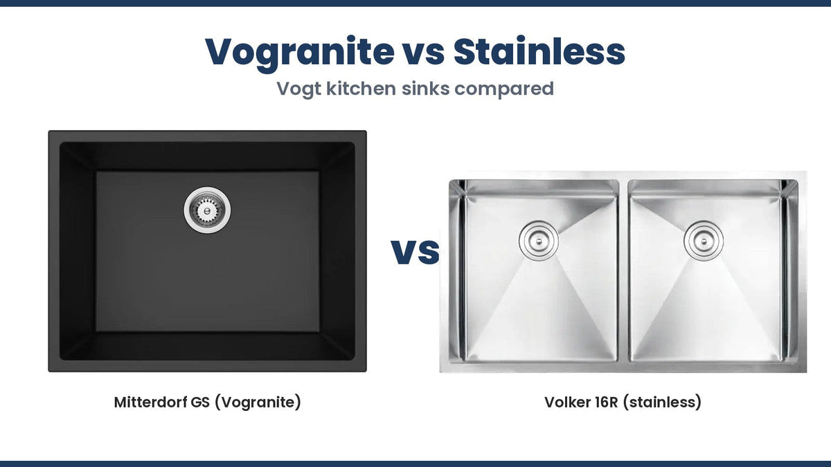 Vogt Mitterdorf GS Vogranite sink and Volker 16R stainless steel sink