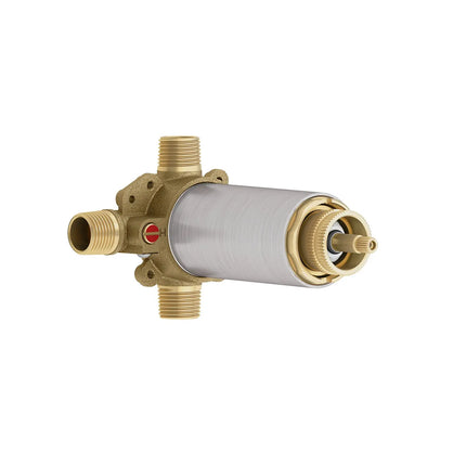 Kalia 2-Way AQUATONIK Type T/P 1/2'' Coaxial Valve with Diverter and ABS Protective Cover Pure Nickel PVD 103994-125 - Plumbing Market
