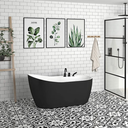 Zitta Bathtub Idea freestanding black 60 1/8" x 31 3/16" x 29 1/2", acrylic, Zitta collection TIE6031FA007 - Plumbing Market