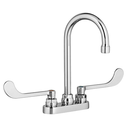 American Standard Monterrey 4-Inch Centerset Gooseneck Faucet With 6-inch Wrist Blade Handles 1.5 gpm/5.7 Lpm 7500160.002 - Plumbing Market