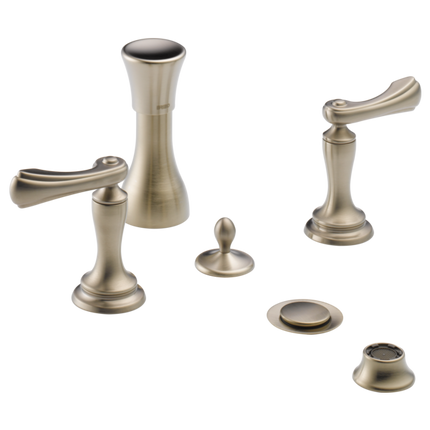 Brizo 4-Hole Mount Bidet Faucet with Vacuum Breaker - Less Handles 68485-BNLHP - Plumbing Market