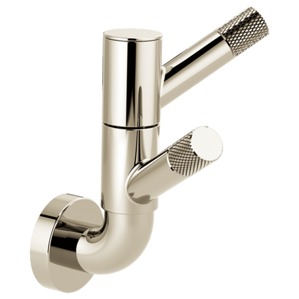 Brizo Rotating Double Robe Hook With Knurling 693537-PN - Plumbing Market