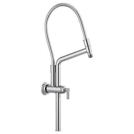 Brizo 10 7/16" Classic Slide Bar Shower Arm And Flange 81376-PC - Plumbing Market