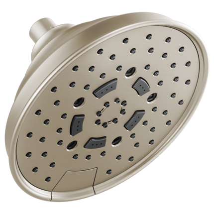 Brizo 7" Classic Round H2Okinetic® Multi-Function Wall Mount Shower Head - 2.5 GPM 87495-BN-2.5 - Plumbing Market