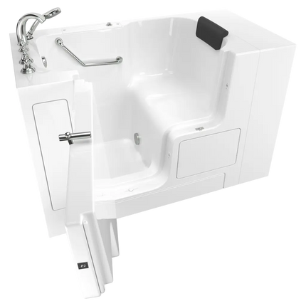 American Standard Gelcoat Premium Series 32 x 52-Inch Walk-in Tub With Soaking Bath - Left-Hand Drain With Faucet C3252OD.109.SLW-PC - Plumbing Market