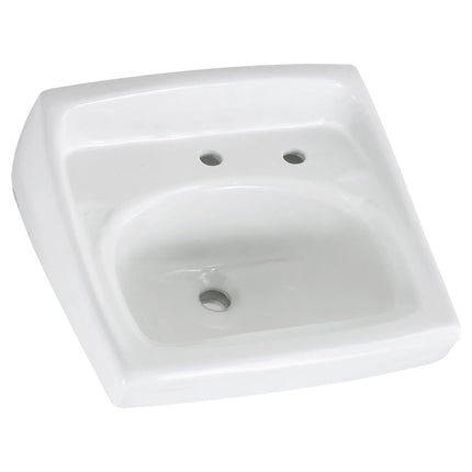American Standard Lucerne Wall-Hung Sink With Center Hole Only and Extra Right-Hand Hole 356137.02 - Plumbing Market