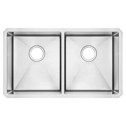 American Standard Pekoe 29 x 18-Inch Stainless Steel Undermount Double Bowl Kitchen Sink 18DB.9291800.075 - Plumbing Market