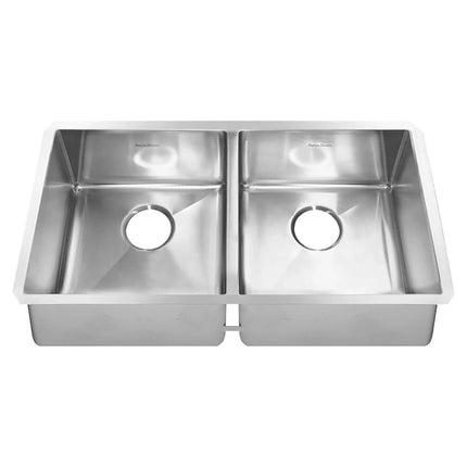 American Standard Pekoe 35 x 18-Inch Stainless Steel Undermount Double-Bowl Kitchen Sink 18DB.9351800.075 - Plumbing Market