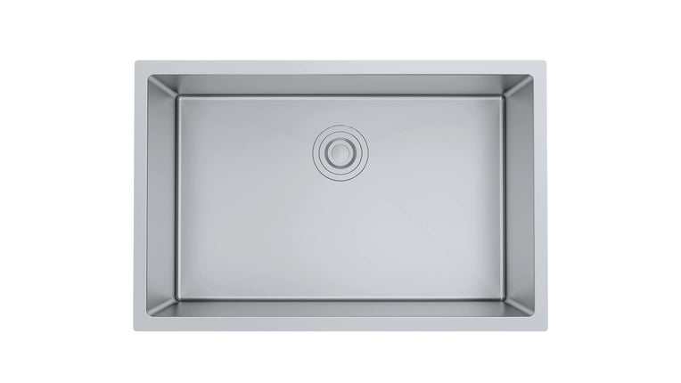 Aquaflo Essence 30" Handcrafted Single Bowl Kitchen Sink with Basket Strainer - Plumbing Market