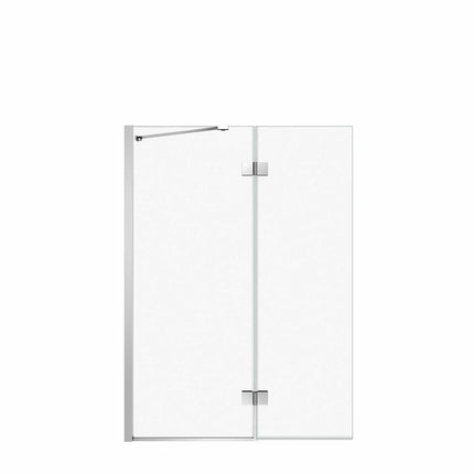 Axial Duo 42 x 58 in. 8 mm Pivot Tub Screen for Alcove Installation with Clear glass in Chrome - Plumbing Market