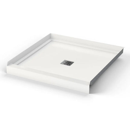 B3X 3636 Acrylic Alcove Shower Base with Center Drain in White - Plumbing Market