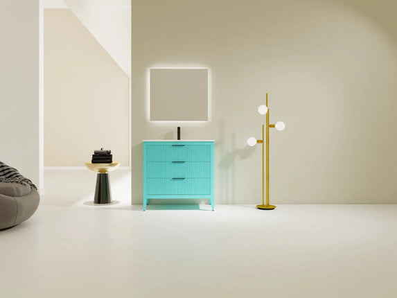 Bagno Italia Aria Free Standing Bathroom Vanity Porcelain Countertop - Plumbing Market