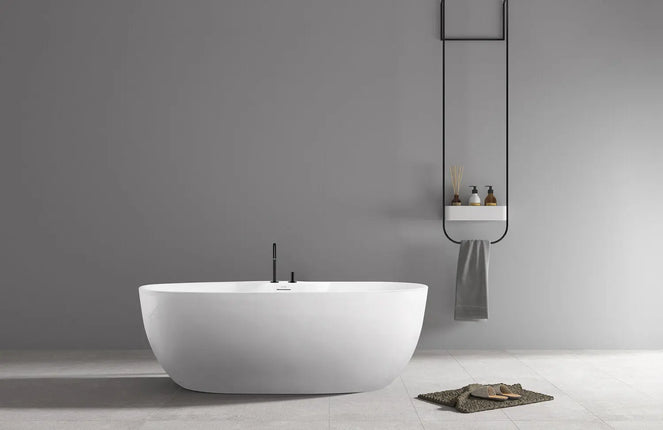Bagno Italia Christie 67 Inch One Piece Free Standing Bathtub in White - Plumbing Market