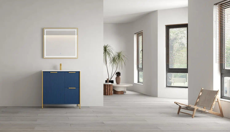 Bagno Italia Milano Free Standing Bathroom Vanity With Porcelain Top - Plumbing Market