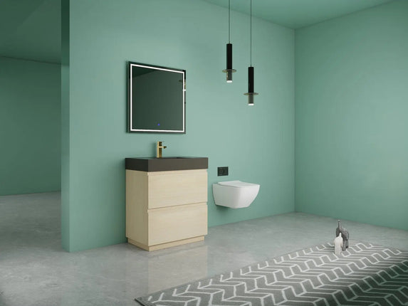 Bagno Italia Orlando Free Standing Bathroom Vanity Black Counter Top - Plumbing Market