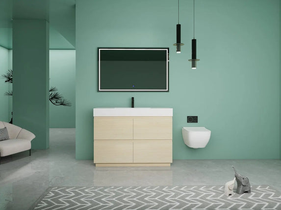 Bagno Italia Orlando Free Standing Bathroom Vanity White Counter Top - Plumbing Market