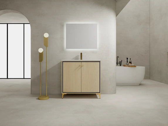 Bagno Italia Porto Free Standing Bathroom Vanity Porcelain Top - Plumbing Market