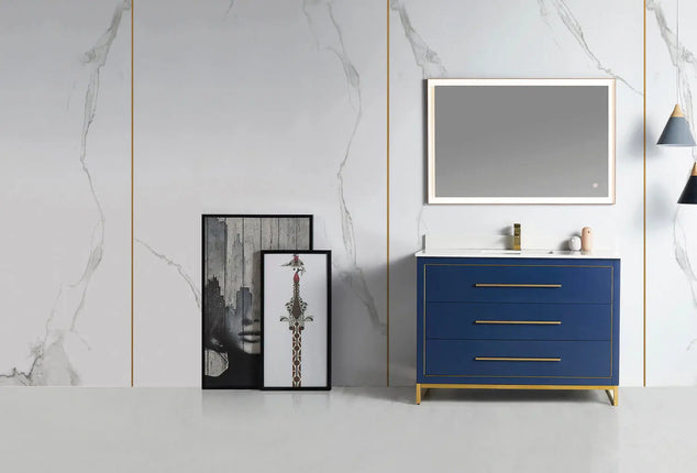 Bagno Italia Windsor Free Standing Bathroom Vanity Quartz Countertop - Plumbing Market