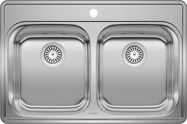 Blanco ESSENTIAL 2 (1 hole) Stainless Steel Kitchen Sinks - Plumbing Market