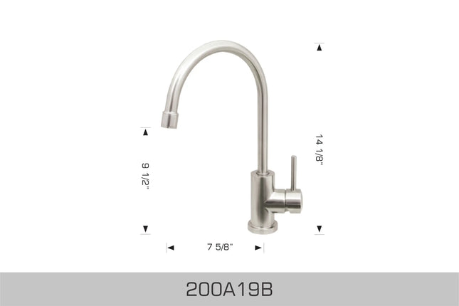 Bosco Faucets - Solid Stainless Steel Faucet 200A19B - Plumbing Market