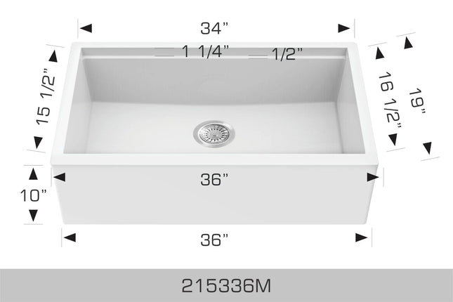 Bosco Granite Series - Apron Sink 215336M - Plumbing Market