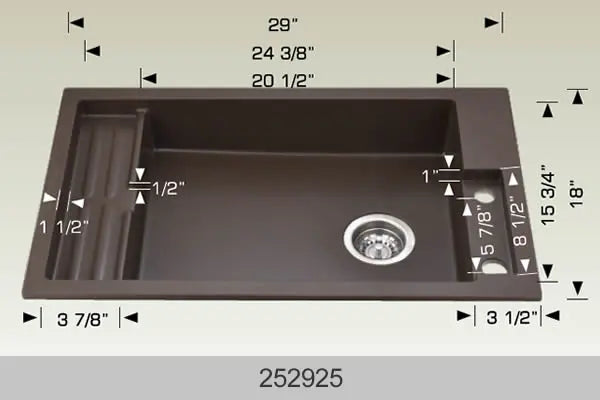 Bosco Granite Universal Design Series - Undermount or Drop-in 252925 - Plumbing Market