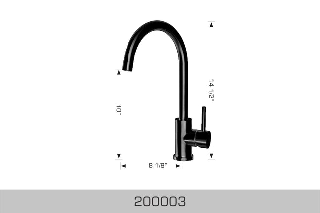 Bosco Kitchen Faucets Black Finishing 200003BK - Plumbing Market