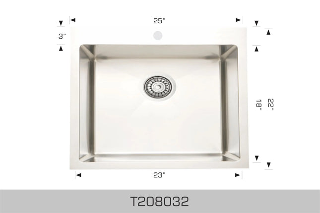 Bosco Laundry Sinks 25" x 22" Drop In Radius Corner Flush Mount T208032 - Plumbing Market