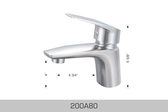 Bosco Vanity Faucets - Stainless Steel Faucet 200A80 - Plumbing Market