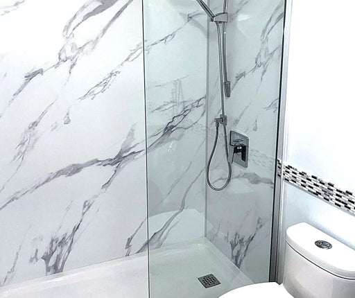 Capella 78 Screen and Return Panel for 36 in. Base with GlassShield® glass in Chrome - Plumbing Market