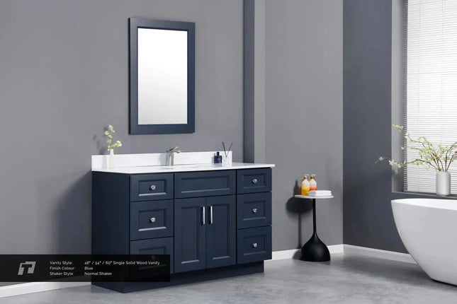 Cleo Hampton 48" Bevel Shaker Single Sink Bathroom Vanity With Countertop - Plumbing Market