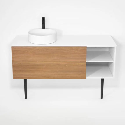 Rubi Haus Cabinet/Laminate Top/Cone Legs Set Mbl+No RHS1400LKV01MBL-NO - Plumbing Market