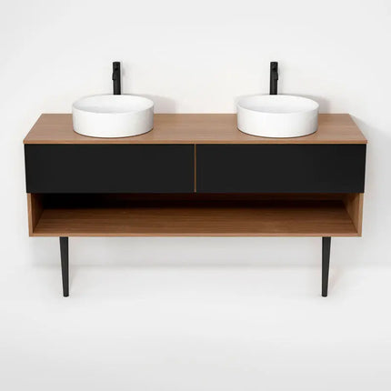 Rubi Haus Cabinet/Laminate Top/Cone Legs Set No+Mbk RHS1600DKV01NO-MBK - Plumbing Market