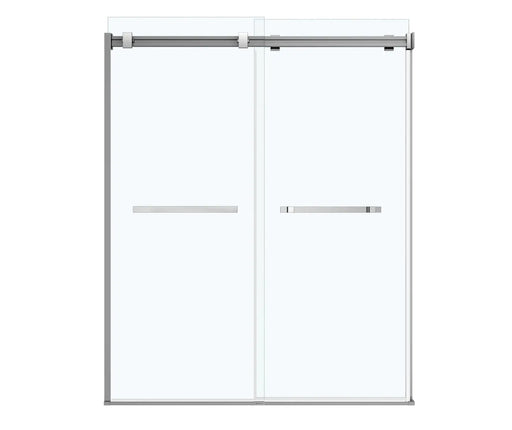 Duel 56-58 ½ x 70 ½-74 in. 8mm Bypass Shower Door for Alcove Installation with Clear glass in Chrome - Plumbing Market