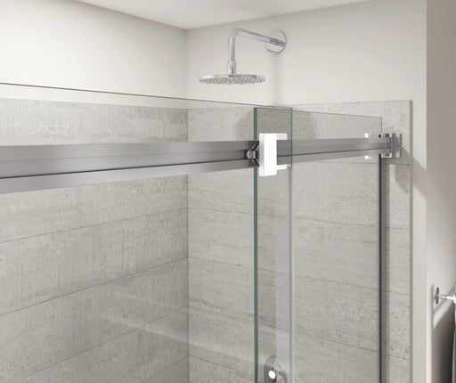 Duel Alto 44-47 X 78 in. 8mm Bypass Shower Door for Alcove Installation with GlassShield® glass in Chrome & Matte White - Plumbing Market