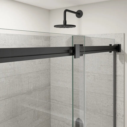 Duel Alto 44-47 X 78 in. 8mm Bypass Shower Door for Alcove Installation with GlassShield® glass in Matte Black - Plumbing Market