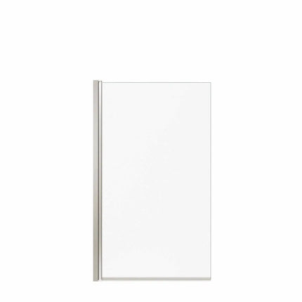 Edge Square 34 x 58 in. 8 mm Tub Screen for Alcove Installation with Clear glass in Brushed Nickel - Plumbing Market