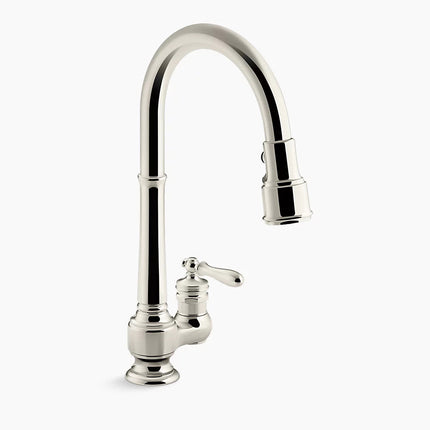 Kohler Artifacts Pull-down kitchen sink faucet with three-function sprayhead K-99260-SN - Plumbing Market