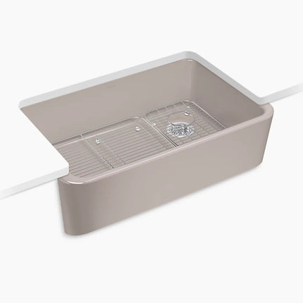 Kohler Ironridge 34" undermount single-bowl farmhouse kitchen sink K-24268-TRF - Plumbing Market