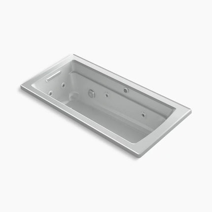 Kohler Archer 66" x 32" drop-in Heated BubbleMassage air bath with whirlpool K-1949-XHGH-95 - Plumbing Market