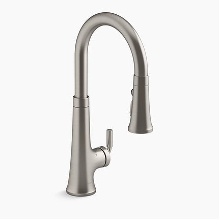 Kohler Tone Touchless pull-down kitchen sink faucet with three-function sprayhead K-23766-VS - Plumbing Market
