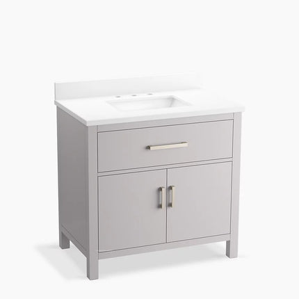 Kohler Kresla 36" bathroom vanity cabinet with sink and quartz top K-40639-BD1-AGA - Plumbing Market