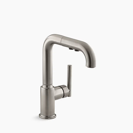 Kohler Purist Pull-out kitchen sink faucet with three-function sprayhead K-7506-VS - Plumbing Market