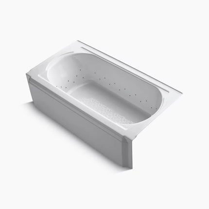 Kohler Memoirs 60" x 33-3/4" alcove BubbleMassage air bath, right drain K-724-GBN-0 - Plumbing Market