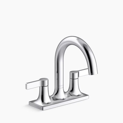 Kohler Venza Centerset bathroom sink faucet, 1.2 gpm K-28124-4-CP - Plumbing Market
