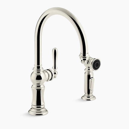 Kohler Artifacts Single-handle kitchen sink faucet with two-function sprayhead K-99262-SN - Plumbing Market