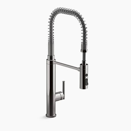 Kohler Purist Semi-professional kitchen sink faucet with three-function sprayhead K-24982-TT - Plumbing Market