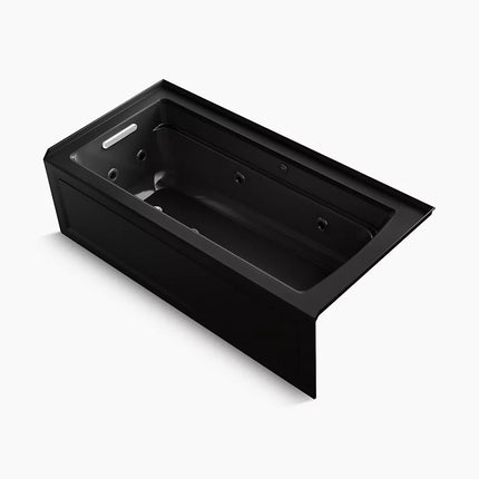 Kohler Archer 66" x 32" alcove Heated BubbleMassage air bath and whirlpool, left drain K-1949-XGHLA-7 - Plumbing Market