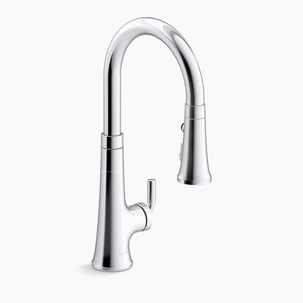 Kohler Tone Touchless pull-down kitchen sink faucet with three-function sprayhead K-23766-CP - Plumbing Market