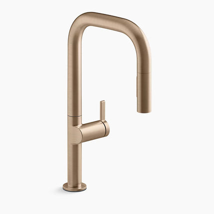 Kohler Components Pull-down kitchen sink faucet with two-function sprayhead K-28269-BV - Plumbing Market